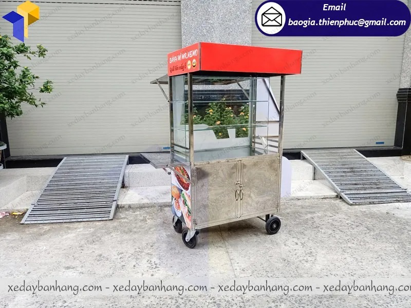 gia công xe bán hàng rong bánh mì