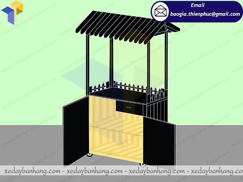 gia công xe bán trà sữa vỉa hè