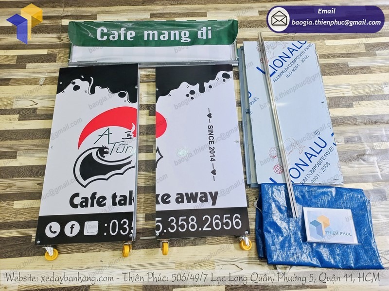 gia công xe cafe mang đi giá rẻ
