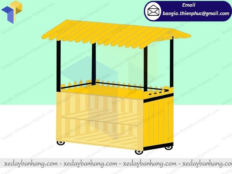 gia công xe đẩy bán cafe bằng gỗ