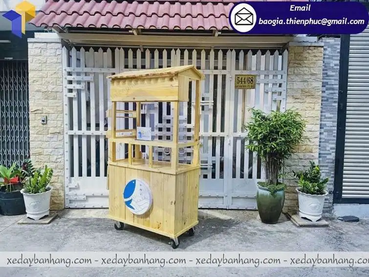 gia công xe đẩy bán cơm cuộn