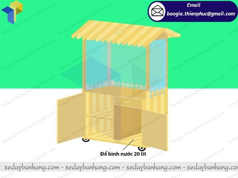 gia công xe đẩy bán thức ăn nhanh