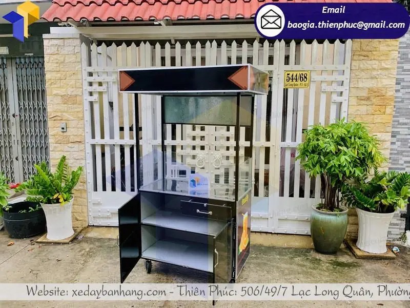 gia công xe inox bán cafe
