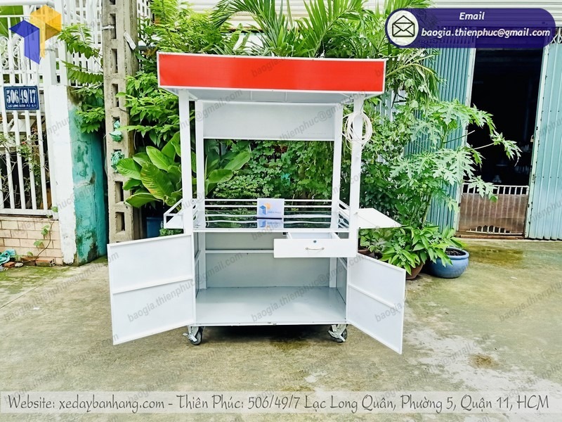 gia công xe inox bán đồ nướng