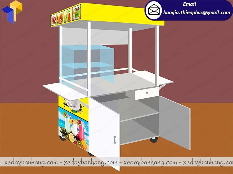 gia công xe nước ép trái cây đẹp