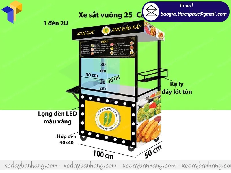 xe bán xiên que giá rẻ
