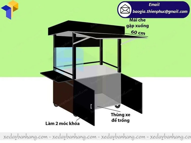 giá xe đẩy bán  cafe sinh tố