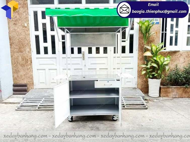 giá xe đẩy bán nước bằng inox