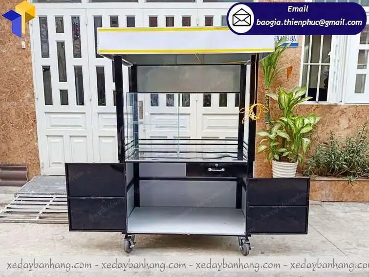 hình ảnh quầy cafe mang đi inox