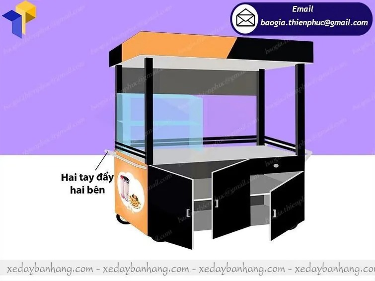 hình ảnh quầy kiot bán trà sữa
