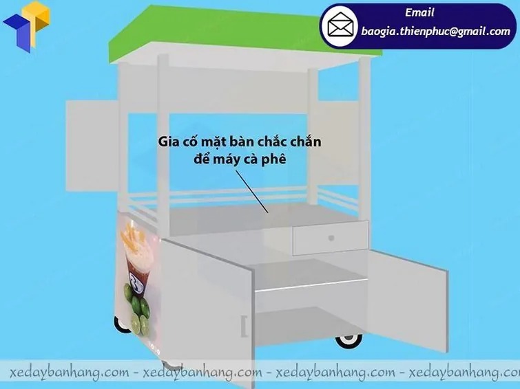 hình ảnh tủ inox bán cafe pha máy