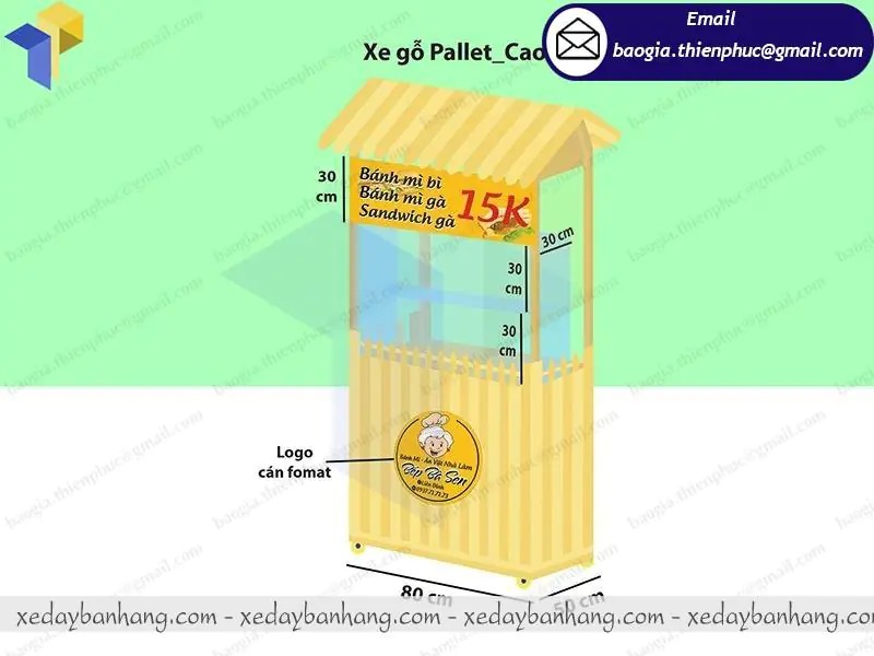 hình ảnh xe bán bánh mì mini