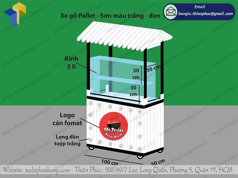 hình ảnh xe bán mì trộn cá viên