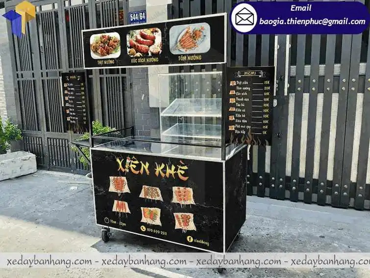 hình ảnh xe bán xiên que tự chọn