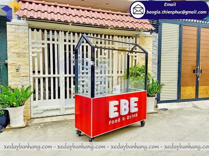 hình ảnh xe cà phê pha máy inox