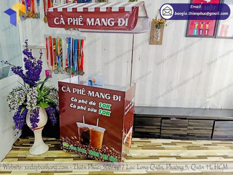hình ảnh xe cafe mang đi gấp gọn