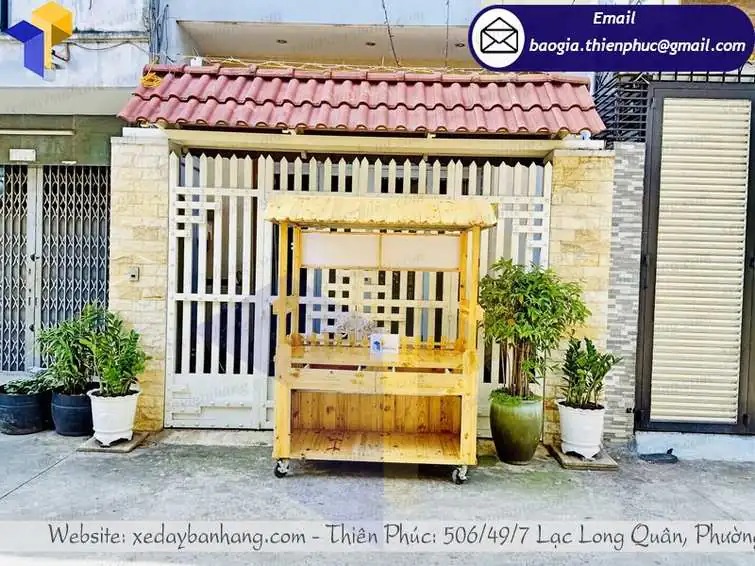 hình ảnh xe đẩy bán bánh trứng gà non