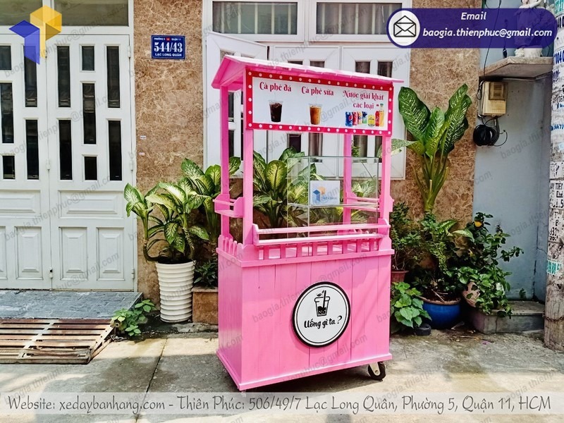 hình ảnh xe đẩy bán cafe take away