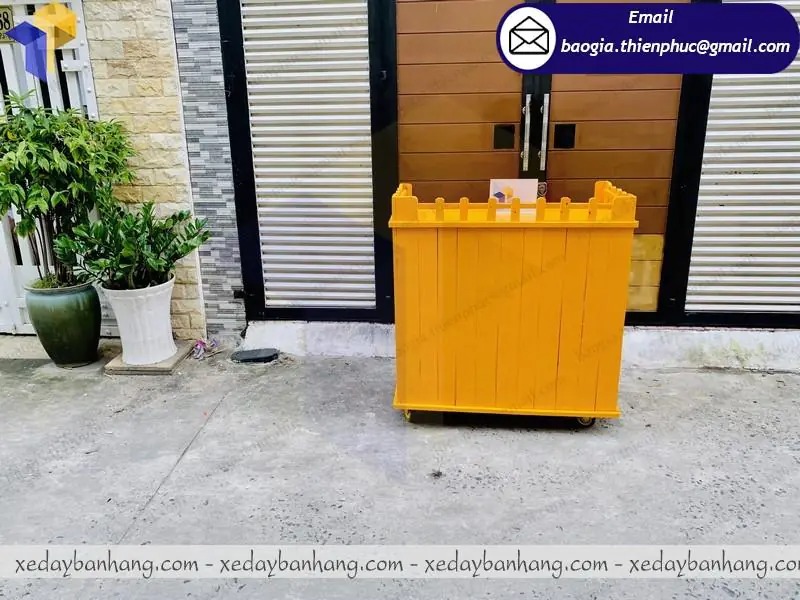 hình ảnh xe trà sữa bằng gỗ