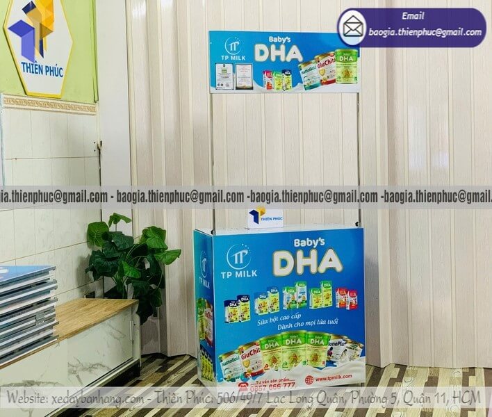 In booth sắt tiếp thị quảng cáo sản phẩm khuyến mãi bán toàn quốc cho nhiều ngành