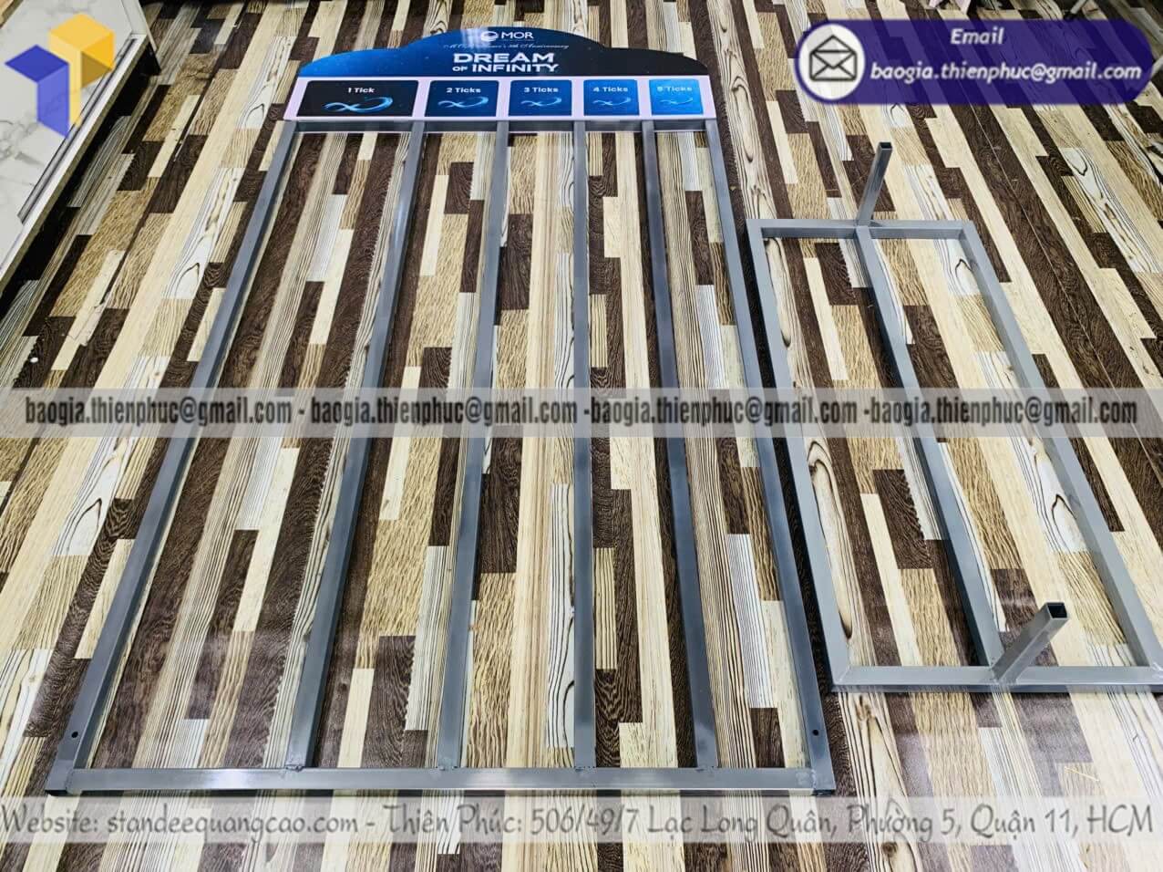 Khung thử thách vượt khe hẹp ngoài trời cho event giao hàng toàn quốc