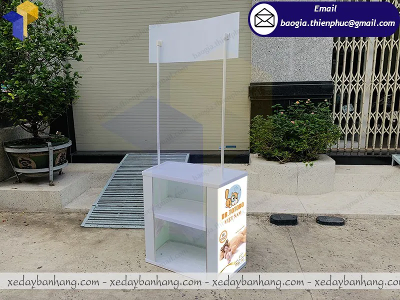 mẫu booth nhựa quảng cáo tả rẻ đẹp