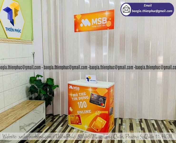 Mẫu booth nhựa sampling cho nhân viên PG bán hàng gia công trực tiếp bán tại thành phố Hồ Chí Minh