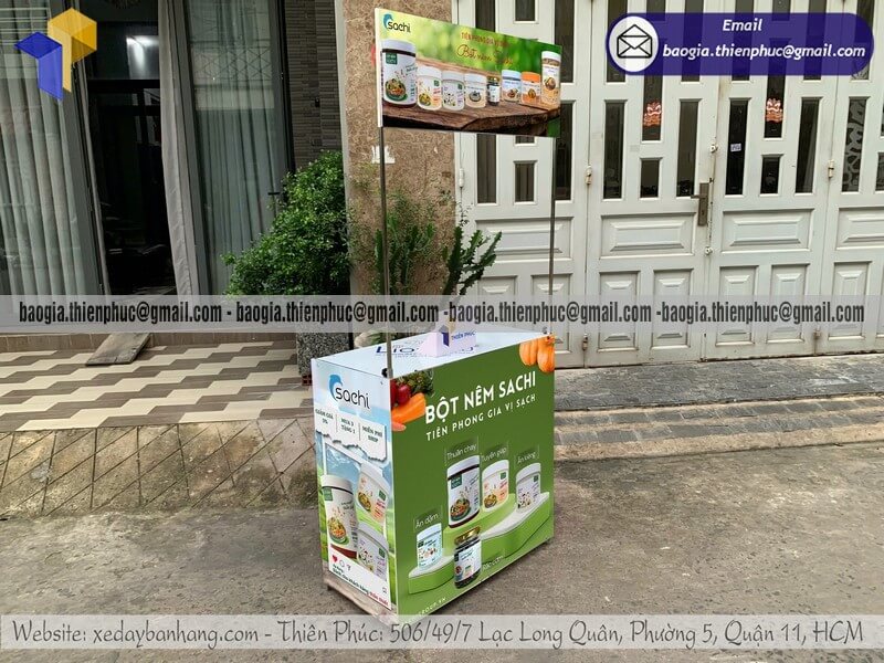 Mẫu booth sắt tiếp thị lưu động bán hàng ngoài trời  bán tai hội chợ công viên khu đông người