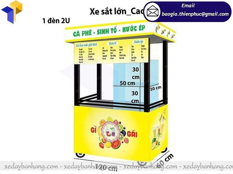 mẫu quầy cafe mang đi inox đẹp