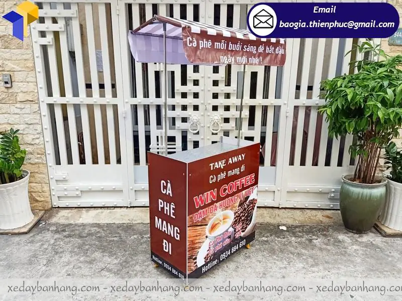 xe bán hàng lắp ráp bán café take away đẹp