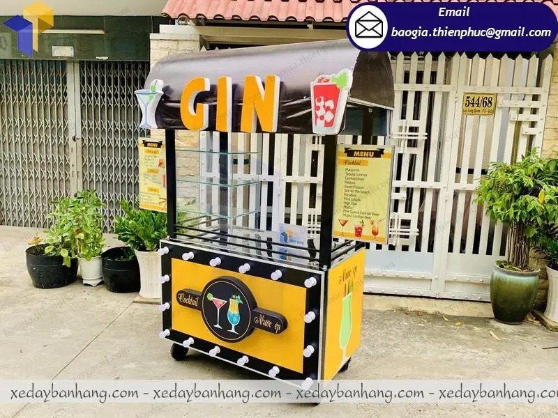 mẫu tủ bán nước ép bằng inox đẹp
