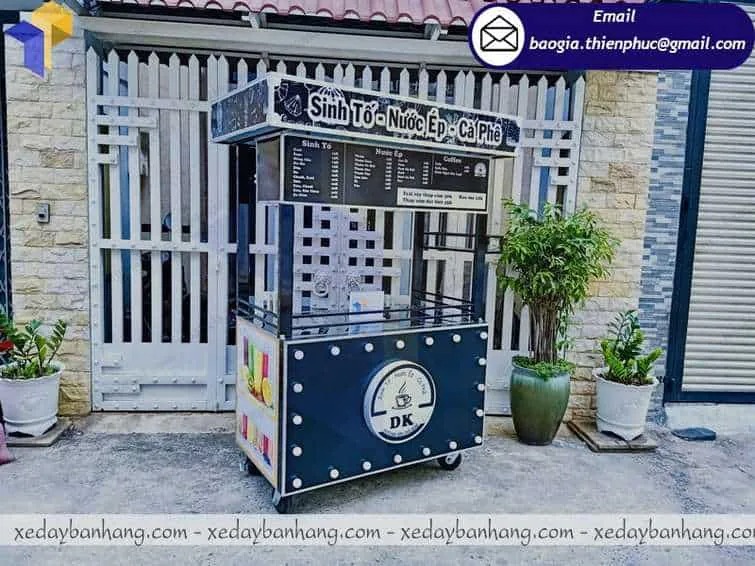 mẫu tủ inox bán cafe đẹp
