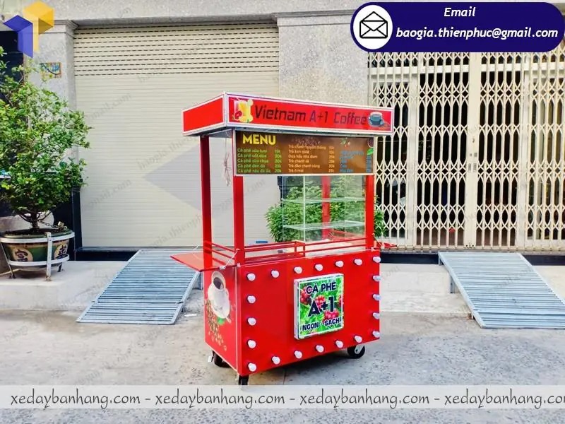 mẫu tủ inox bán cafe đẹp