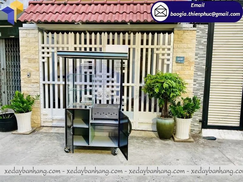 mẫu xe bán hamburger bằng sắt đẹp