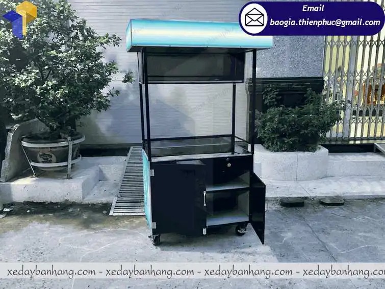 mẫu xe bán kem bơ bằng sắt đẹp