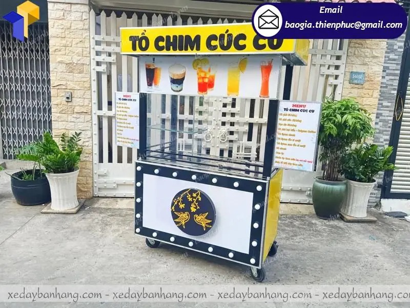 mẫu xe bán nước ép bằng inox đẹp