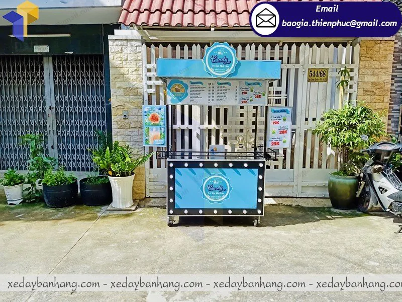 mẫu xe bán nước táo ép đẹp