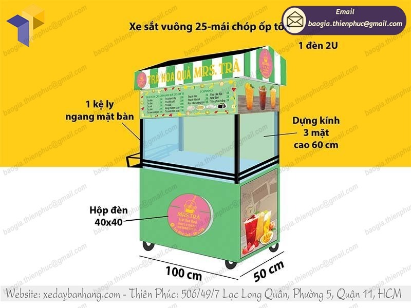 mẫu xe bán sinh tố trái cây đẹp