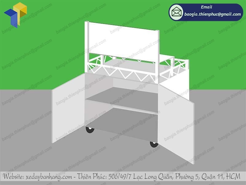 mẫu xe bán trà sữa ăn vặt đẹp