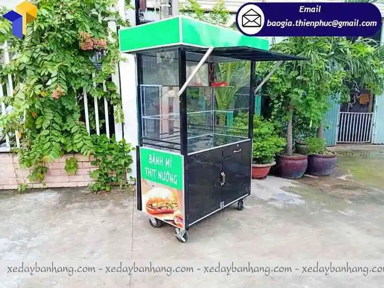 mẫu xe bánh mì doner kebab lục giác đẹp