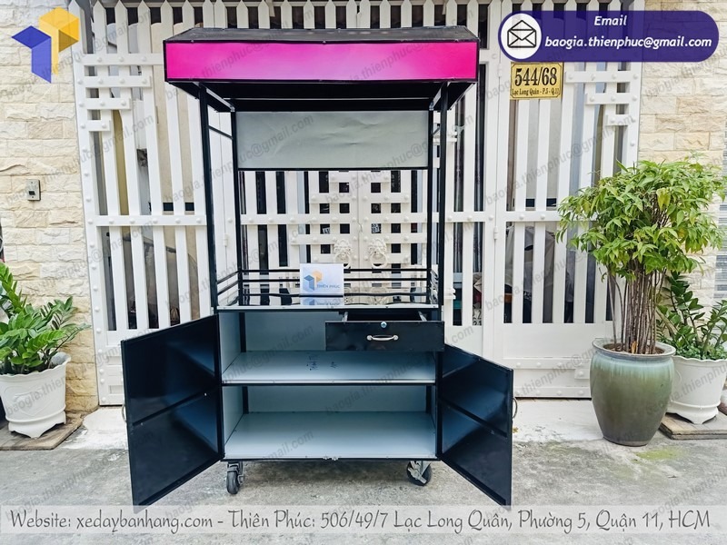 mẫu xe bánh tráng trộn inox đẹp