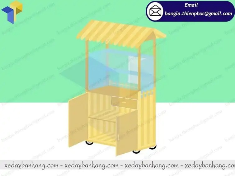 mẫu xe đẩy bán bánh mì giá rẻ đẹp