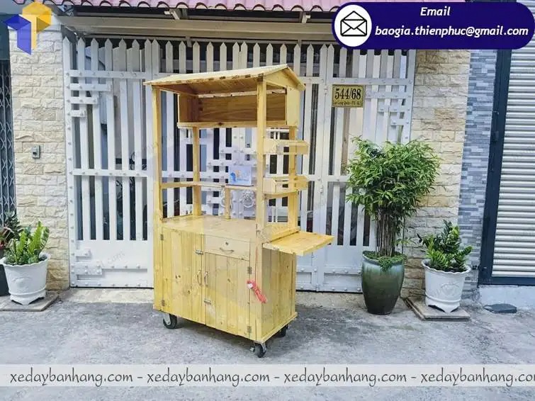 mẫu xe đẩy bán cơm cuộn đẹp