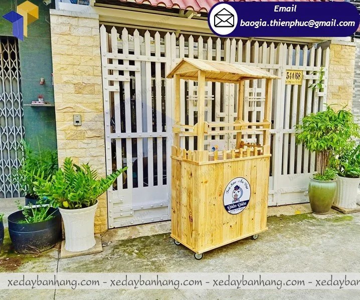 mẫu Xe đẩy bán trà sữa đẹp