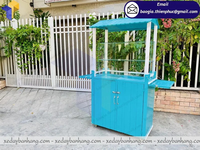 mẫu xe gỗ bán bánh mì vỉa hè  đẹp