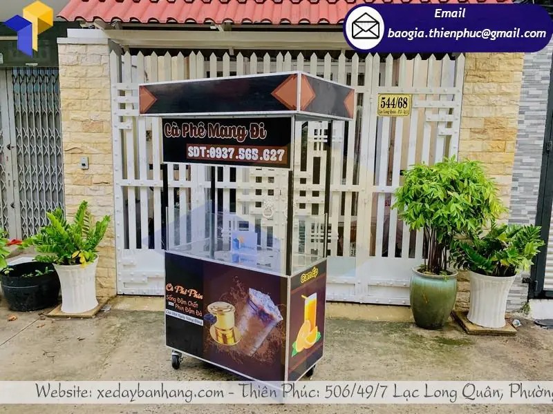 mẫu xe inox bán cafe đẹp