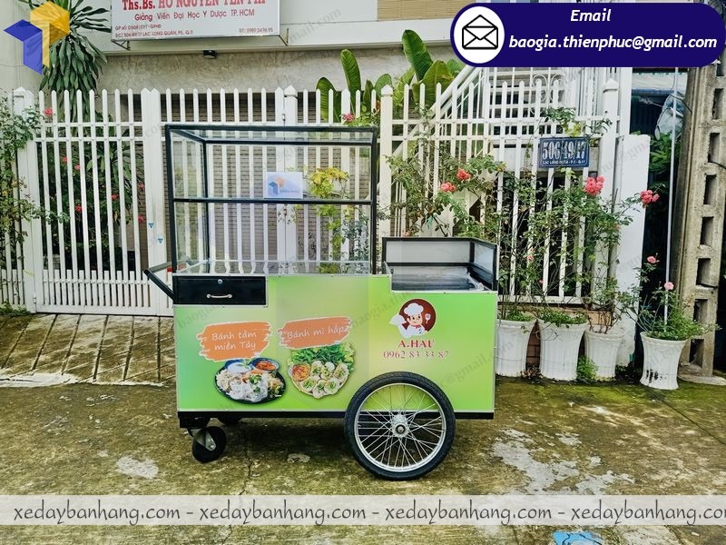 mẫu xe inox bán đồ ăn vặt đẹp
