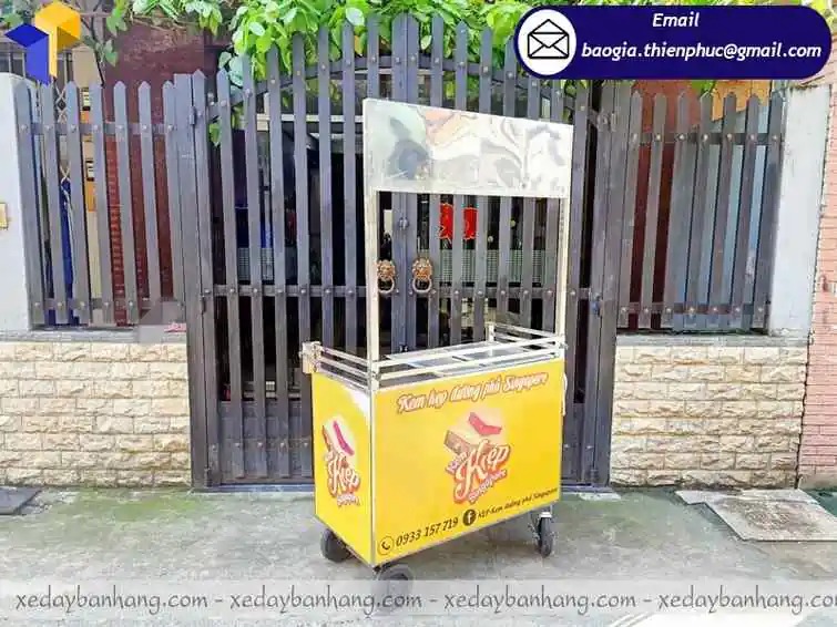 mẫu xe inox bán kem dạo đẹp