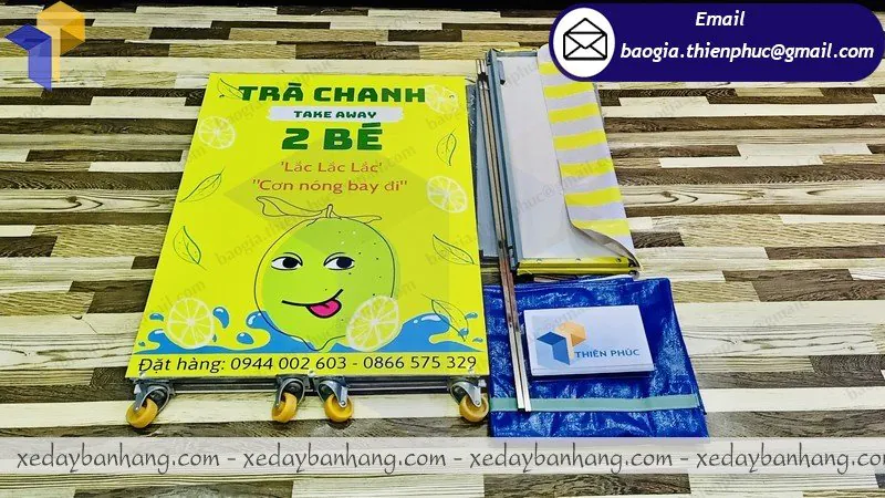 đặt làm xe lắp ráp bán trà chanh