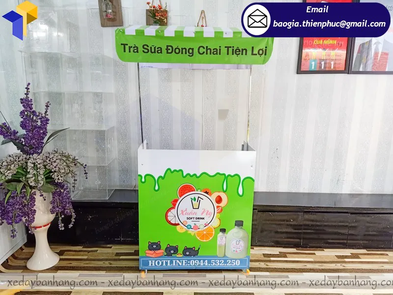 xe lắp ráp bán trà sữa đóng chai